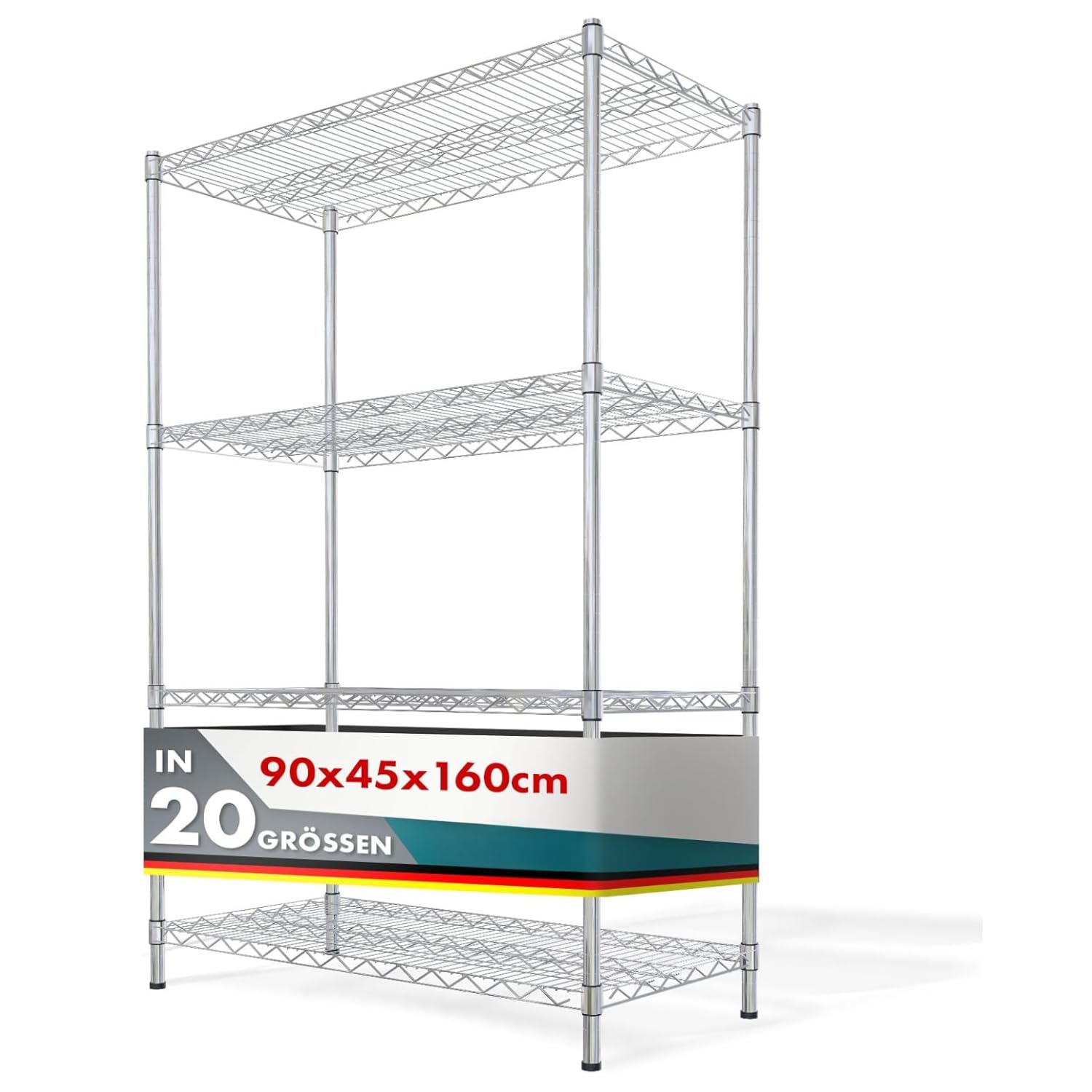 casa pura® Schwerlastregal Himalaya - dekoratives Schraubregal - pro Boden bis 150 kg belastbar - Verschiedene Größen