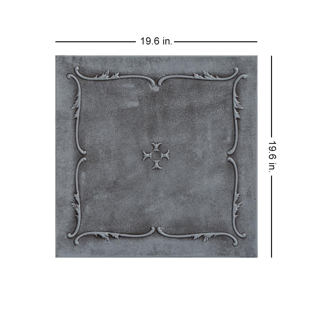 A La Maison Ceilings R05 Spring Buds Foam Glue-up Ceiling Tile (256 sq. ft./Case), Pack of 96, Moss Gray