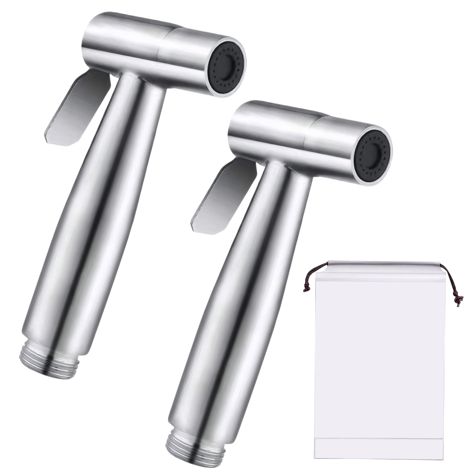 Bidet Handbrause 2 Stück, Silber, Edelstahl, Modern, Wandmontage, Einloch, Badezimmer, Personal Hygiene, Morgen, Abendessen, Dinner