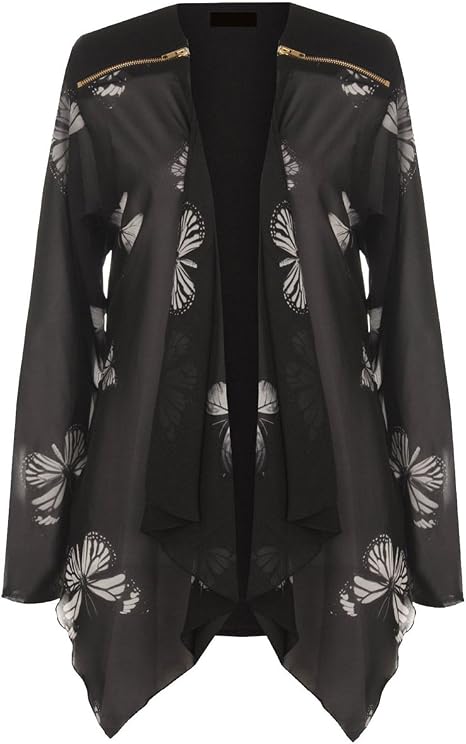 Women Long Sleeve Butterfly Print 