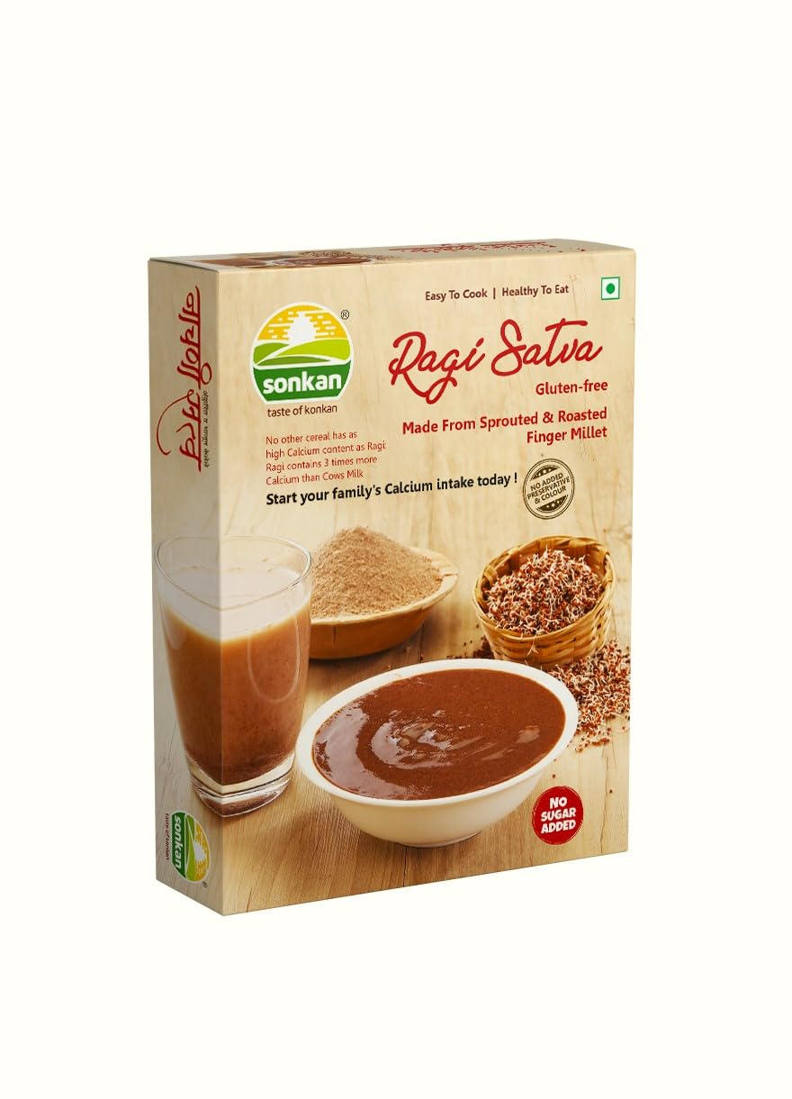 Ragi Malt Ragi Satva Plain Nachni Satva Plain (Without added sugars) Ragi Flour (Sprouted and Roasted) 800 Grams (Pack of 4×200 grams each) Easy to Cook,Healthy to Eat (B09GXD7T33) Amazon Price History, Amazon Price Tracker