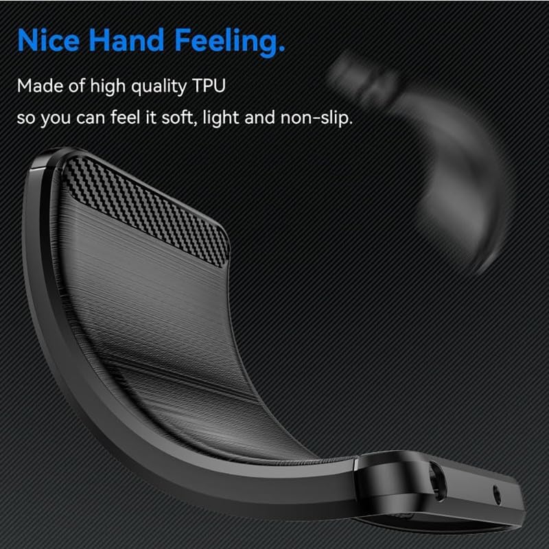 Image of NPRC Hybrid Ultra Slim Protective Case TPU Non-Slip Carbon Fiber Texture Shockproof Case Cover for Oppo F27 PRO Plus - Black