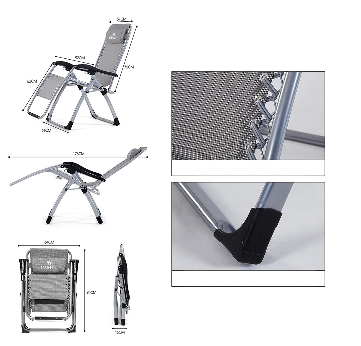 Ensemble de moulin à sel et poivre électrique professionnel en acier inoxydable avec moulin réglable, alimenté par batterie avec lumière LED, gris, 176 x 51 cm