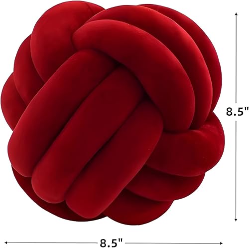 Miniatura 2 de KEBAIHUA Almohadas de nudo, cojín redondo para decoración del hogar, almohada de felpa suave, hecha a mano para decoración de habitación de niños,