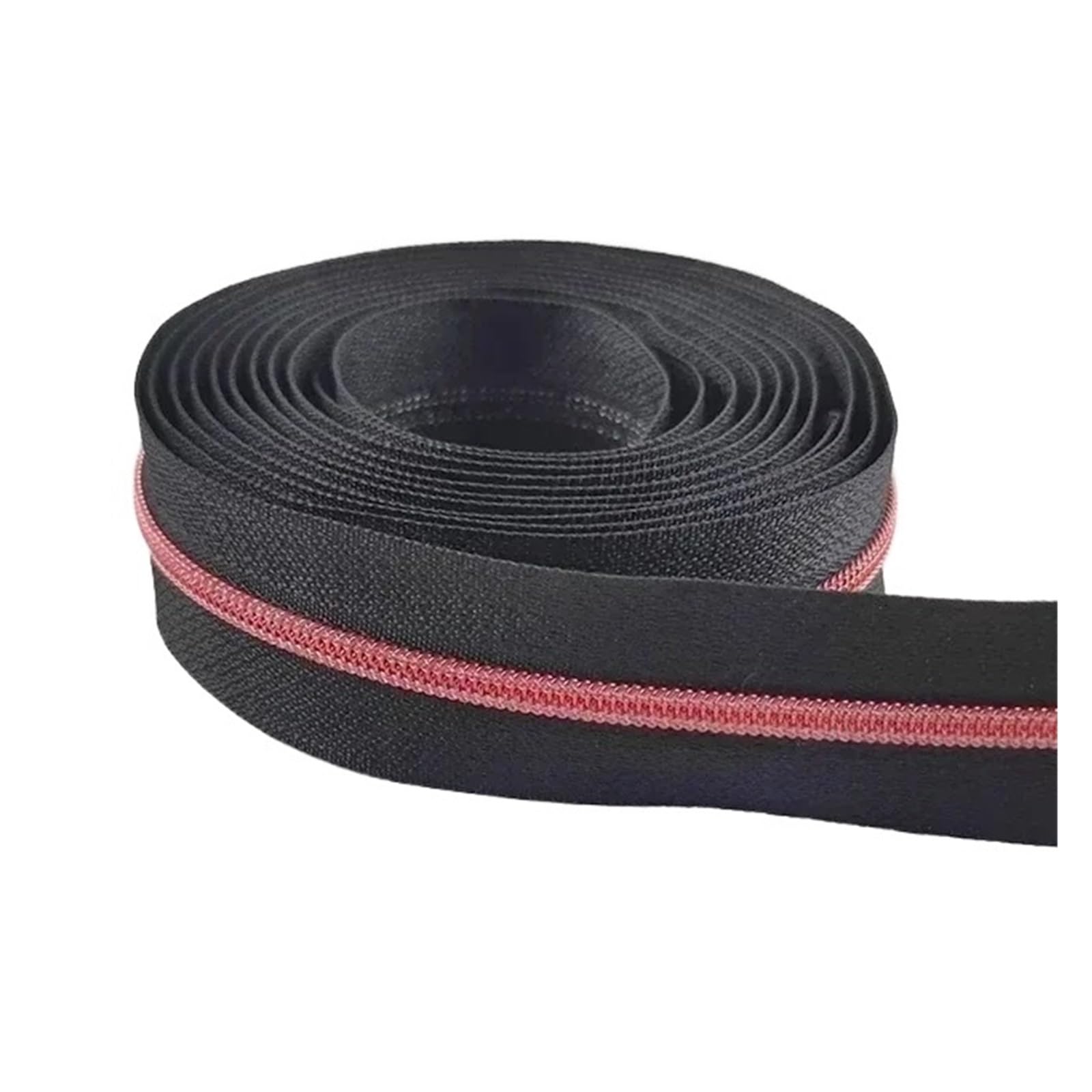 1 pezzo di nylon da 20 m | Nastro con cerniera in nylon da 1 pezzo 20 m for cucire(KY377-BlackRed)