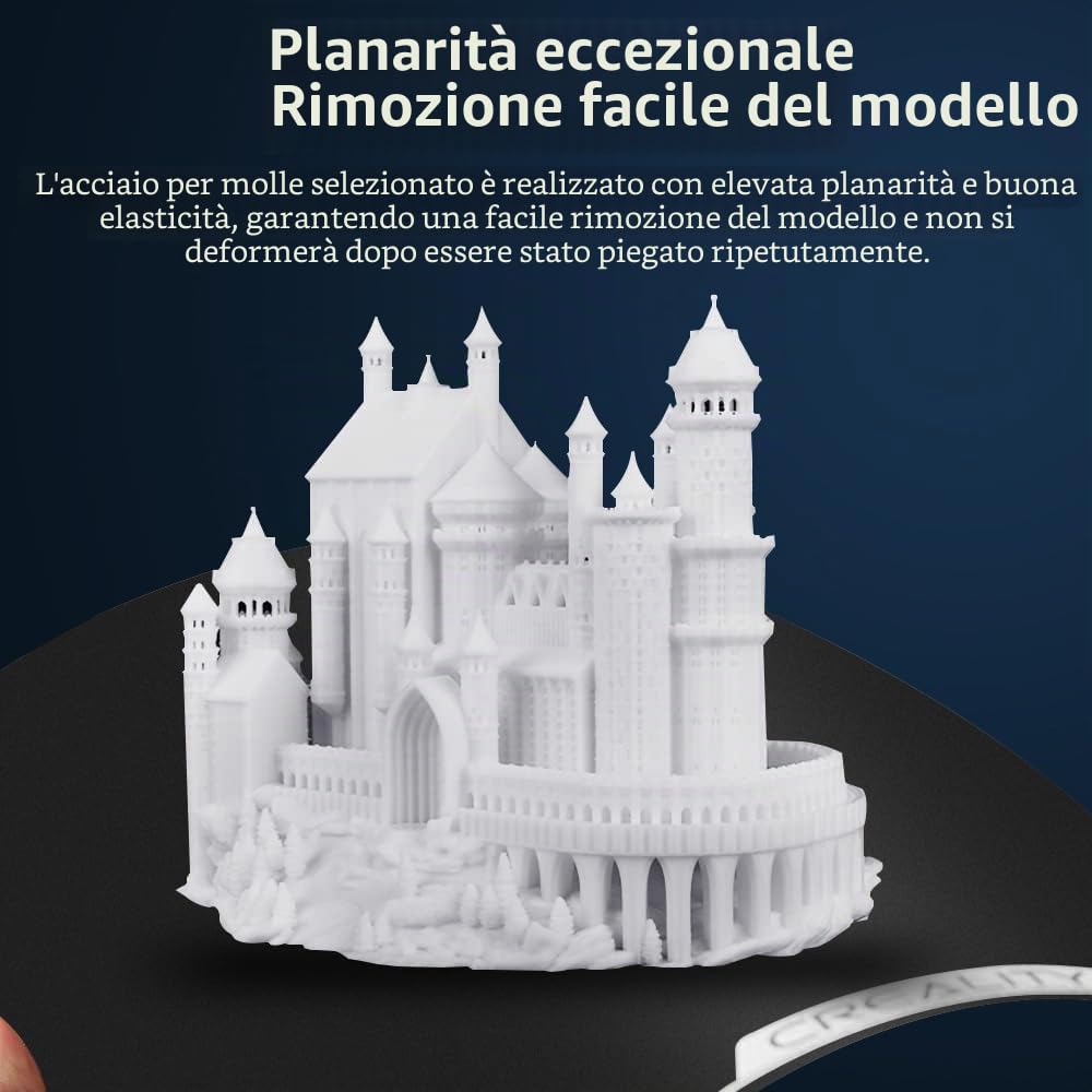 Creality Ufficiale 2PCS Ender 3 V3 SE Piatto di Costruzione, 235x235mm Foglio PEI Superficie Strutturata Piattaforma Flessibile Rimovibile per Ender 3S1/3S1 Pro/3V2 Neo/3V3 KE K1/K1C (senza base