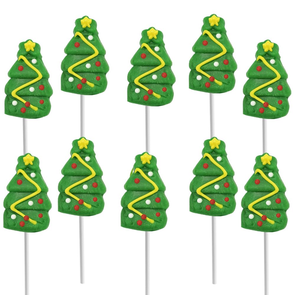 Fruidles 12-Pack Christmas Tree Lollipop, Candy Canes Suckers, Mixed Fruit Flavor, Individually Wrapped Lollipops