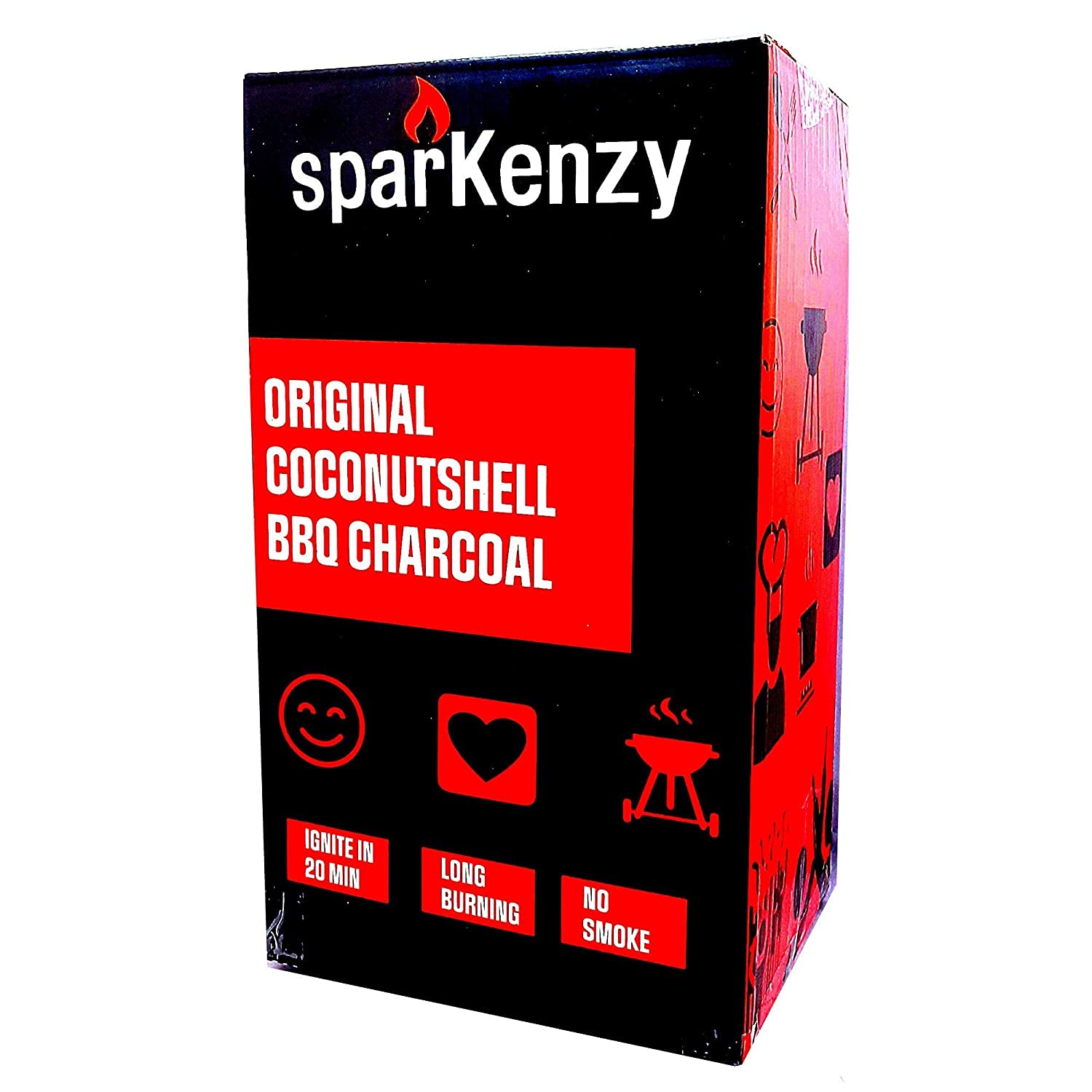 Sparkenzy Premium Long Burning Barbeque Charcoal | Low Smoke | Long Burning Kg- (2 Kg) (B09BN8F36F) Amazon Price History, Amazon Price Tracker