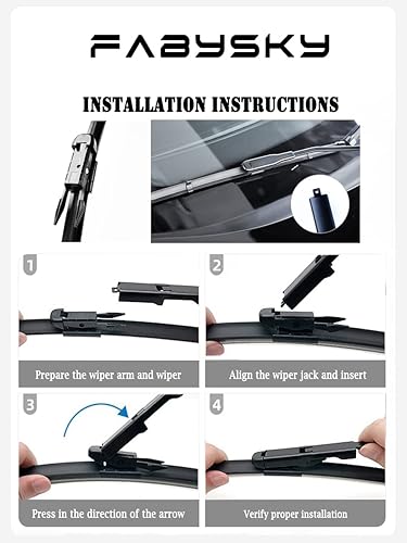 Miniatura 5 de Fabysky 3 limpiaparabrisas de repuesto para Hyundai Santa Fe 2007-2012, Mazda CX-5 2013-2016, limpiaparabrisas de repuesto de equipo original, 24