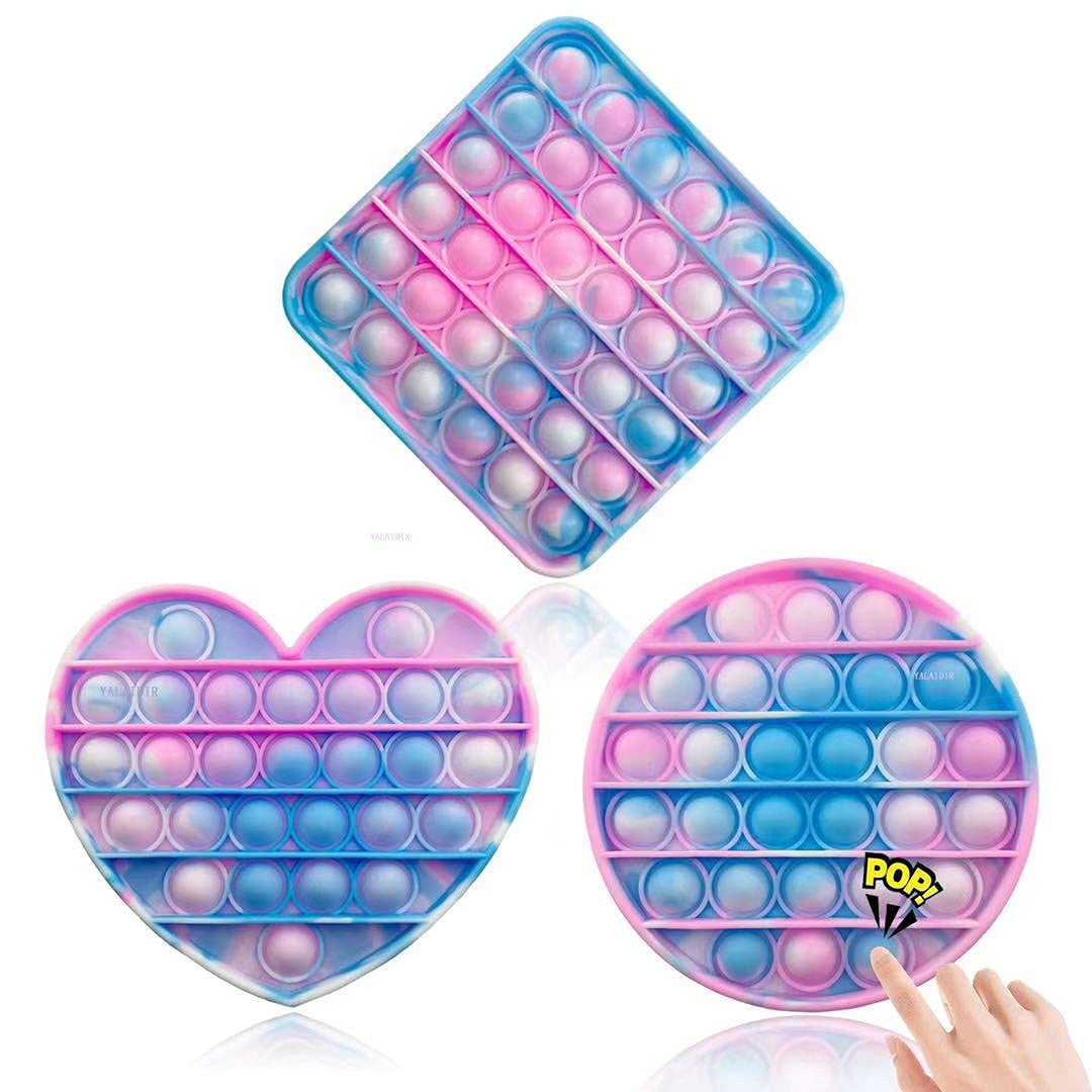 ZNNCO 3PCS Push Pop Bubble Fidget Sensory Toy, Autism Special Needs Stress Reliever, Durable & Washable Soft Silicone Squeeze Pop Fidget Toy for Kids and Adults  Gmajdar Fidget Sensory Toys Set, Figetget Figit Fidget Bubble Popper Poppet Toy Pack Box Mochis Squeeze Ball Anti Anxiety Stress Relief Novelty Toys Set for Kids Adults  Woplagyreat 4 Pack Pop Fidget Sensory Toy Popping Popper Anxiety Autism Stress Pressure Bubble Silicone Game Gift Special Need Kid Teen Adult Friend ADHD  VANREYIN 25 Combinations Fidget Toy,Autism Special Needs Stress Reliever Silicone Stress Reliever Toy,Squeeze Toy (Purple Blue)…… (Green)  ASONA Fidget Toy with Popping Sound, Push Bubble Silicone Sensory Toy Adults Anxiety Stress Reliever Autism Learning Materials Gift for Kids Teens (Rainbow Circle 1-Pack)