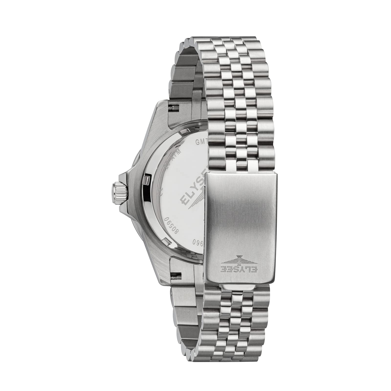 Elysee Herrenuhr GMT PRO. 40 mm 20 ATM Herren zweite Zeitzone, Verschraubte Krone, Leuchtzeiger, Datumsanzeige 80590, 80591, 80592, 80593, 80594, 80598, 80599, 80600, 80615