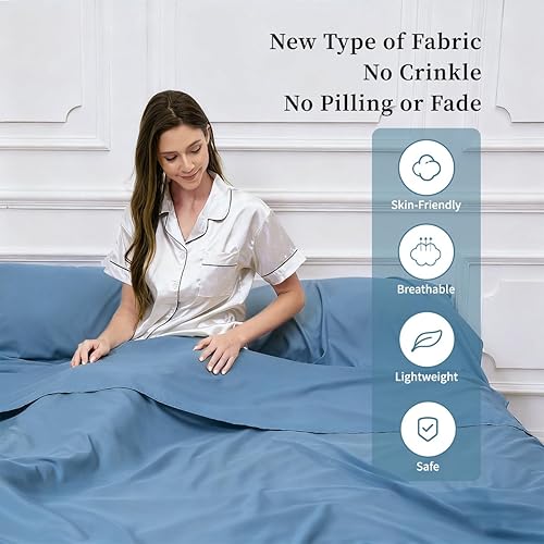 Miniatura 9 de Saco de dormir ligero y compacto saco de dormir portátil limpio sábana de viaje con apertura con cremallera para los pies, sábana de dormir de