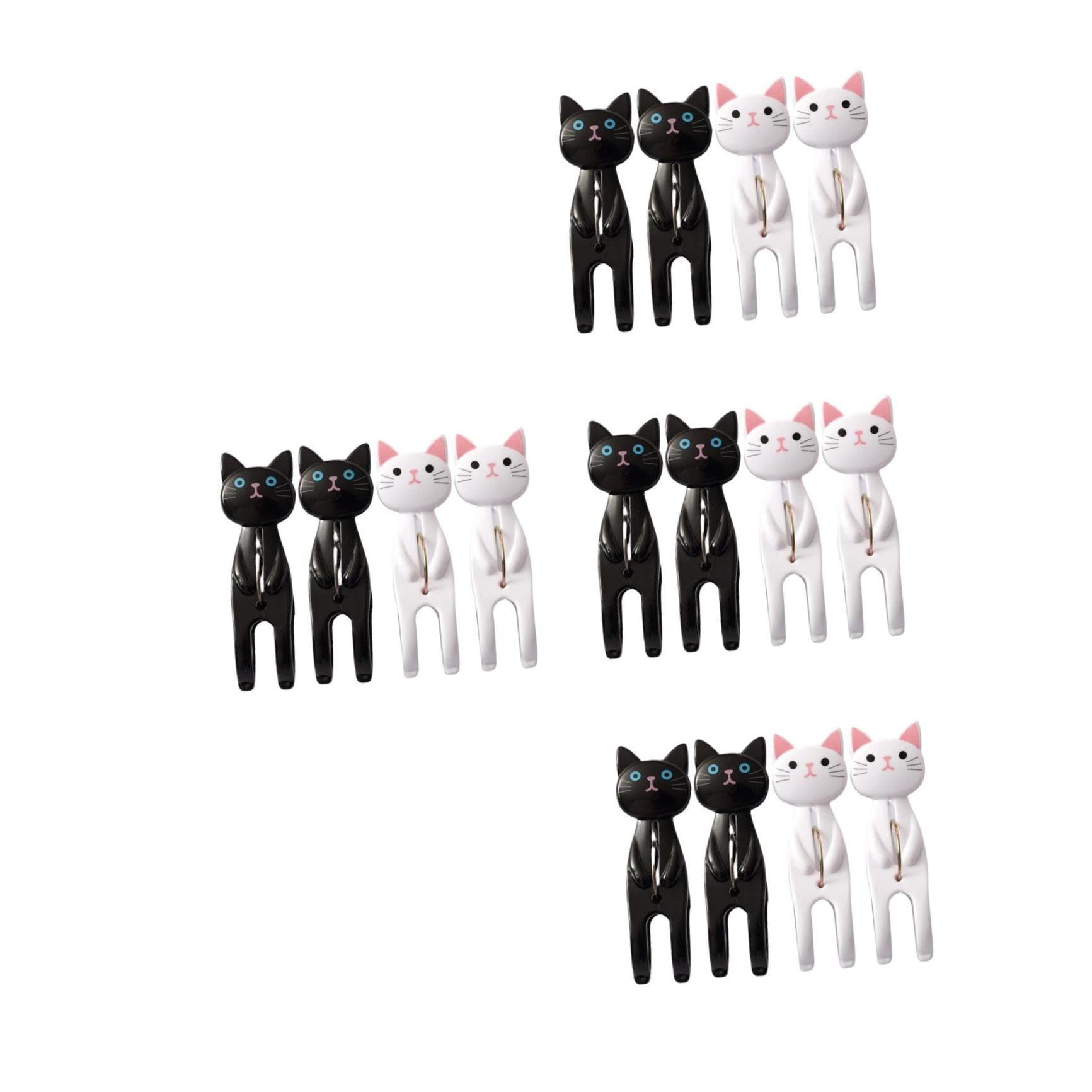 Zerodeko 4er-Sets Robuste Winddichte Wäscheklammern Für Steppdecken Wäscheklammern Aus Kunststoff Zum Trocknen Von Handtüchern Matratzenheber Cartoon-Katzen-Design Leicht 4 Stück X 4