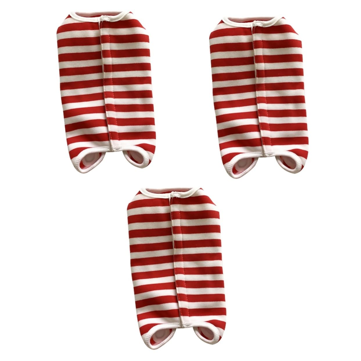 Ropa postoperatoria transpirable con diseño protector a rayas para mascotas heridas