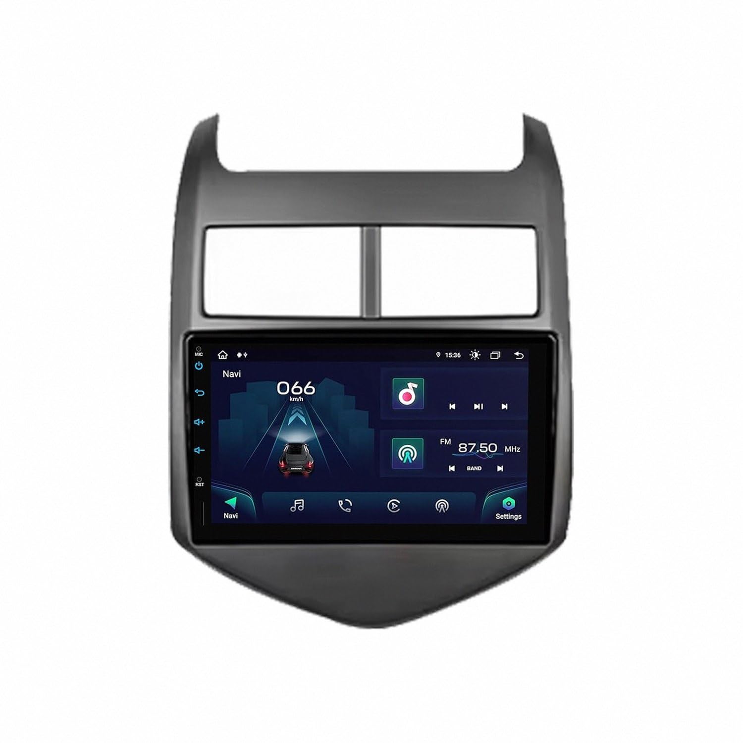 Radio Macchina Touch Screen per Chevrolet Aveo Sonic 2011-2013 Wireless Carplay Android Auto Stereo Auto Bluetooth Ips con Pantalla Táctil con Gps, 8 Nucleo 8G+256G