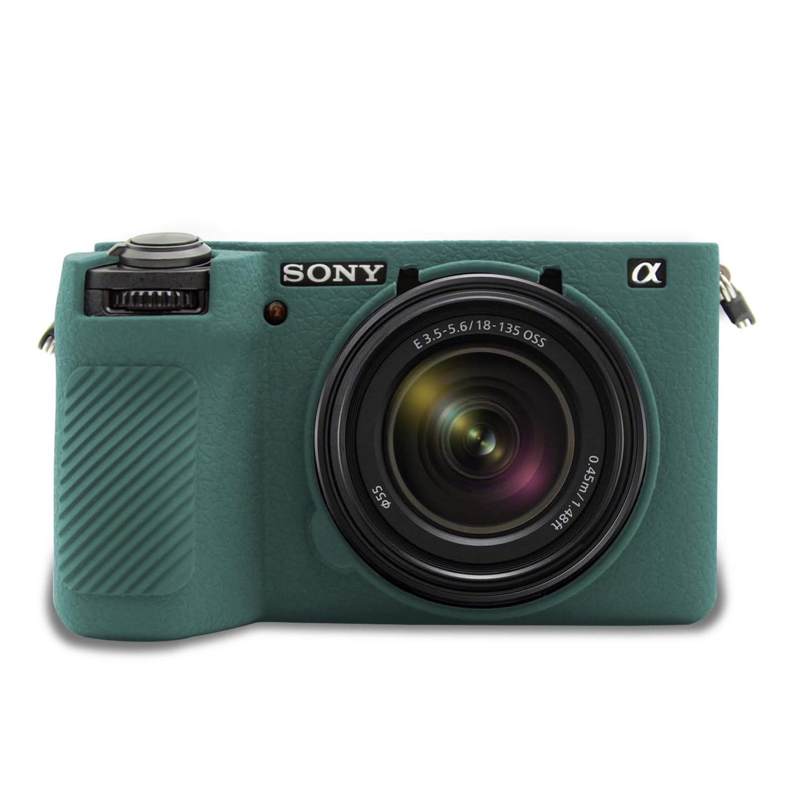 Easy Hood Camera Case for Sony Alpha 6700, Soft Silicone Protective Cover a6700 DSLR Camera Anti-Scratch Slim Fit Body Skin Protector Housing Sleeve for Sony A6700 Mirrorless Camera Green