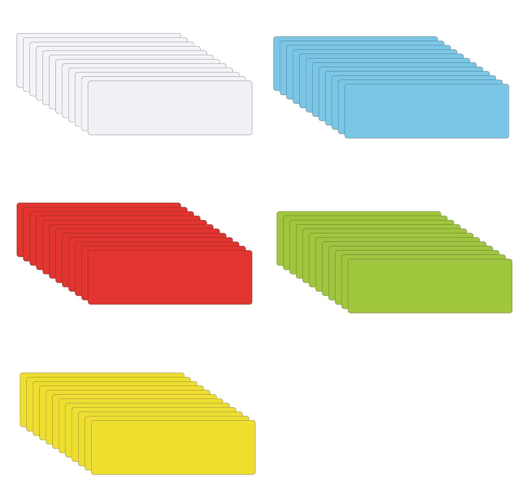 Dry Erase Magnetic Labels (1x3",Pack of 60),Write On Magnets Sticker,Real Waterproof/Reusable for Classroom&Office&Cabinet&whiteboard&Fridge&More (Multicolor)