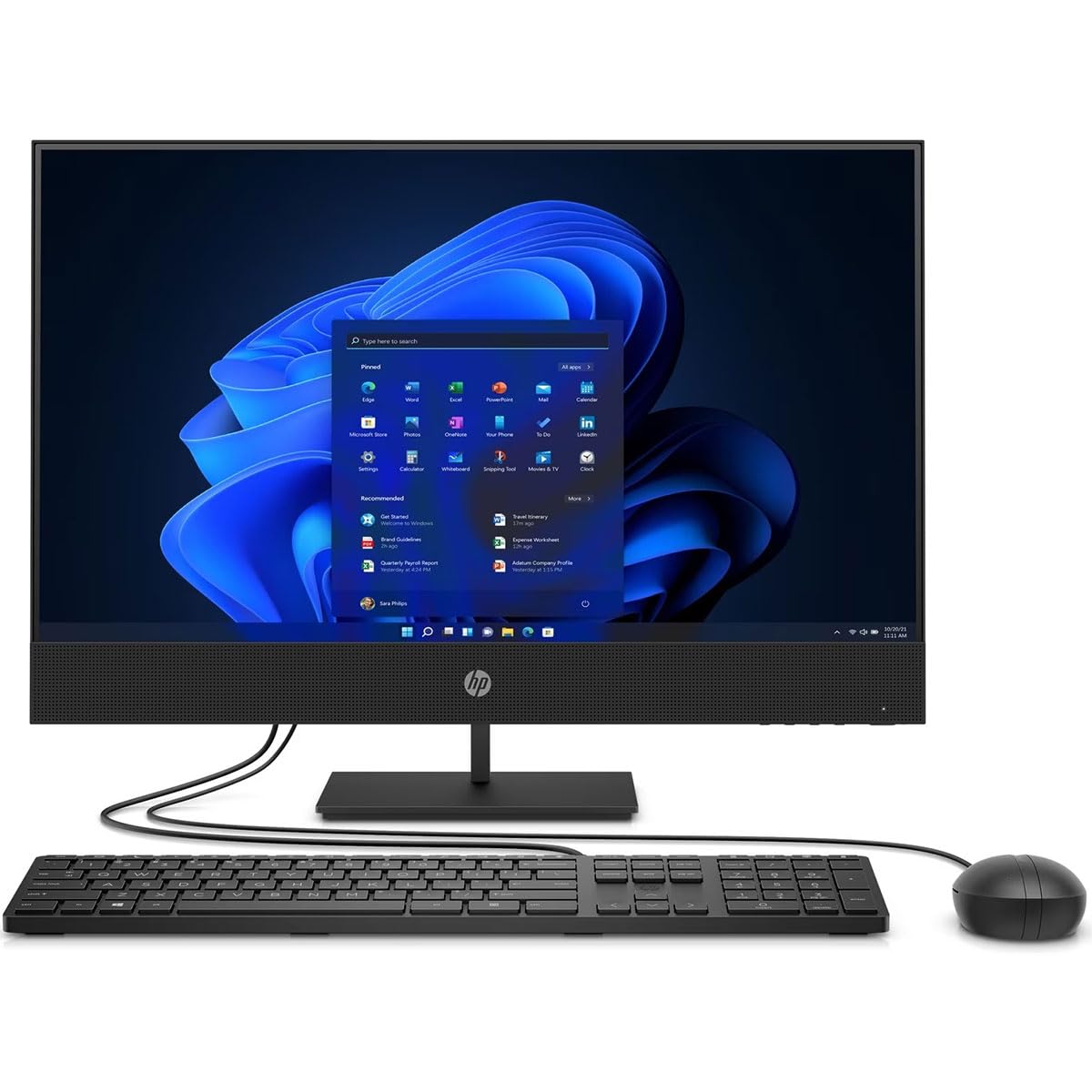 HP ProOne 600 G4 Ordenador Todo en Uno de Escritorio, 21.5" FHD, Intel Core i3-8100, 16GB RAM, 512GB SSD, WiFi, Bluetooth, Teclado QWERTY, Windows 11 Pro (reacondicionado)