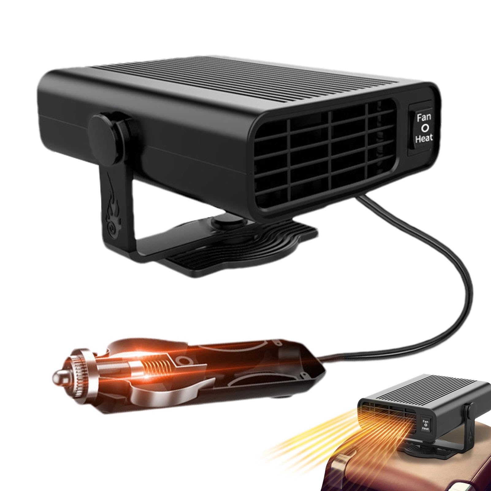 Calentadores de coche para vehículos,Calefactor de ventilador de coche - Desempañador de descongelación de calentamiento rápido 2 en 1 - Calentadores para vehículos Calentador de coche Diseño intelige