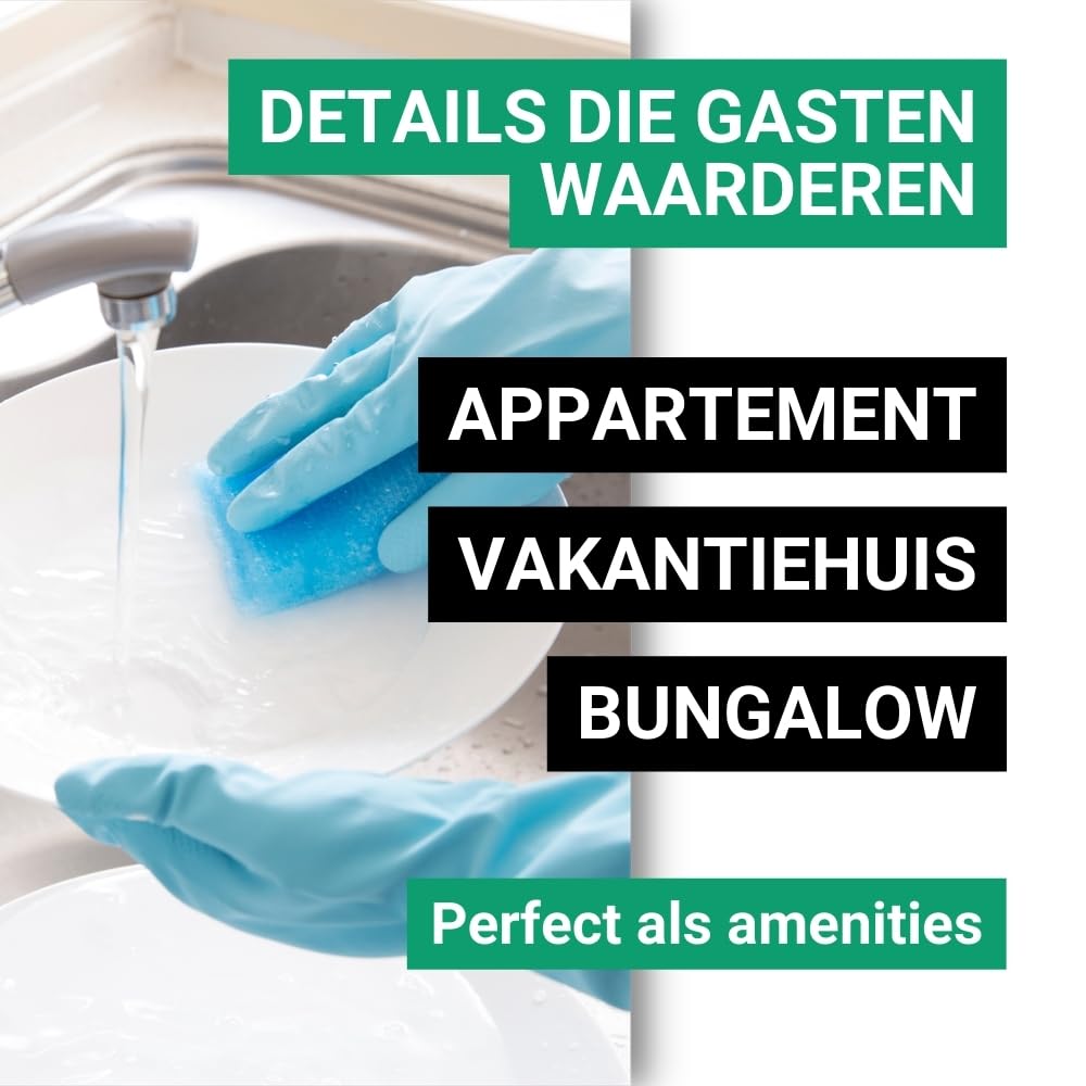 GPQ - Zmywarka jednorazowa Płyn | Ręczny detergent do mycia naczyń | Odtłuszczacz / Odtłuszczacz | 250 sztuk x 15 ml | Bez parabenów | Apartament Amenities Airbnb, Camping Wiejski, Podróżowanie