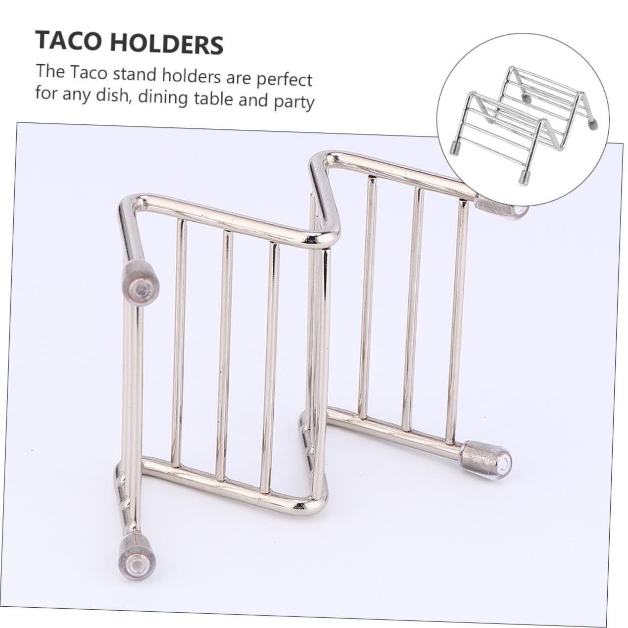 Amosfun 4 Piezas Tacos de Acero Inoxidable Bandeja para camión Porta Tacos comal para Tortillas portabocadillo Rejilla para Sandwich estendal Vertical Rejilla para panqueques Mexicanos