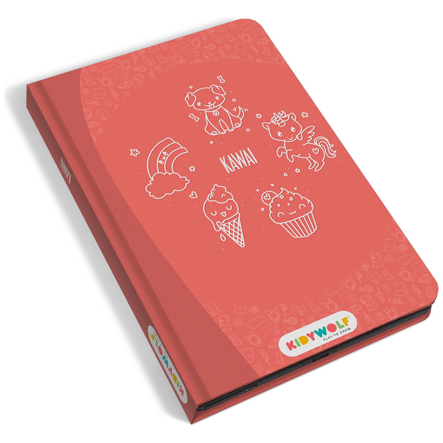KIDYWOLF KIDYDRAW Mini Kawaii - Tableta de dibujo LCD de 30 capas | Pantalla LCD de 8,2", 30 capas reutilizables, pizarra mágica ligera, nómada y fácil de borrar, a partir de 4 años