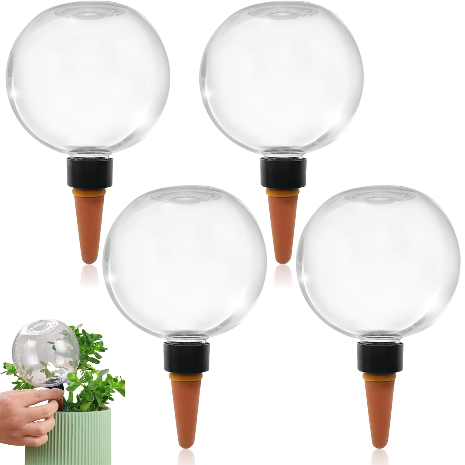 4 Pièces Boules D'Irrigation Pour Plant, Globe D Arrosage Plant Automatique Transparent, en Pot Auto Arrosage, Ampoules D'Arrosage IdéAles pour Les JardinièRes, La Maison, L'IntéRieur Et L'ExtéRieu