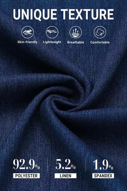 COOFANDY Men's Casual Blazer Sport Coats and Blazers Lightweight Two Botton Business Linen Blazer Suit Jacket - Image 5