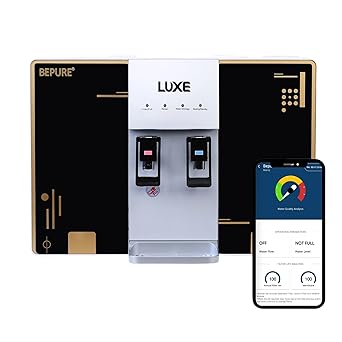 Bepure Luxe Hot and Normal IOT App enabled SMART Water Purifier 7L RO+UV+UF+TDS+Copper Alkaline with Hot Water Function| 8 Stage Water Purification| Hot Water Purifier| Works Up to 3000 ppm TDS