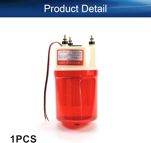 Miniatura 8 de Bettomshin Bombilla de advertencia estroboscópica de 90 dB, 220 V CC 1 W, torre de señal industrial con zumbador, lámpara indicadora de alarma para