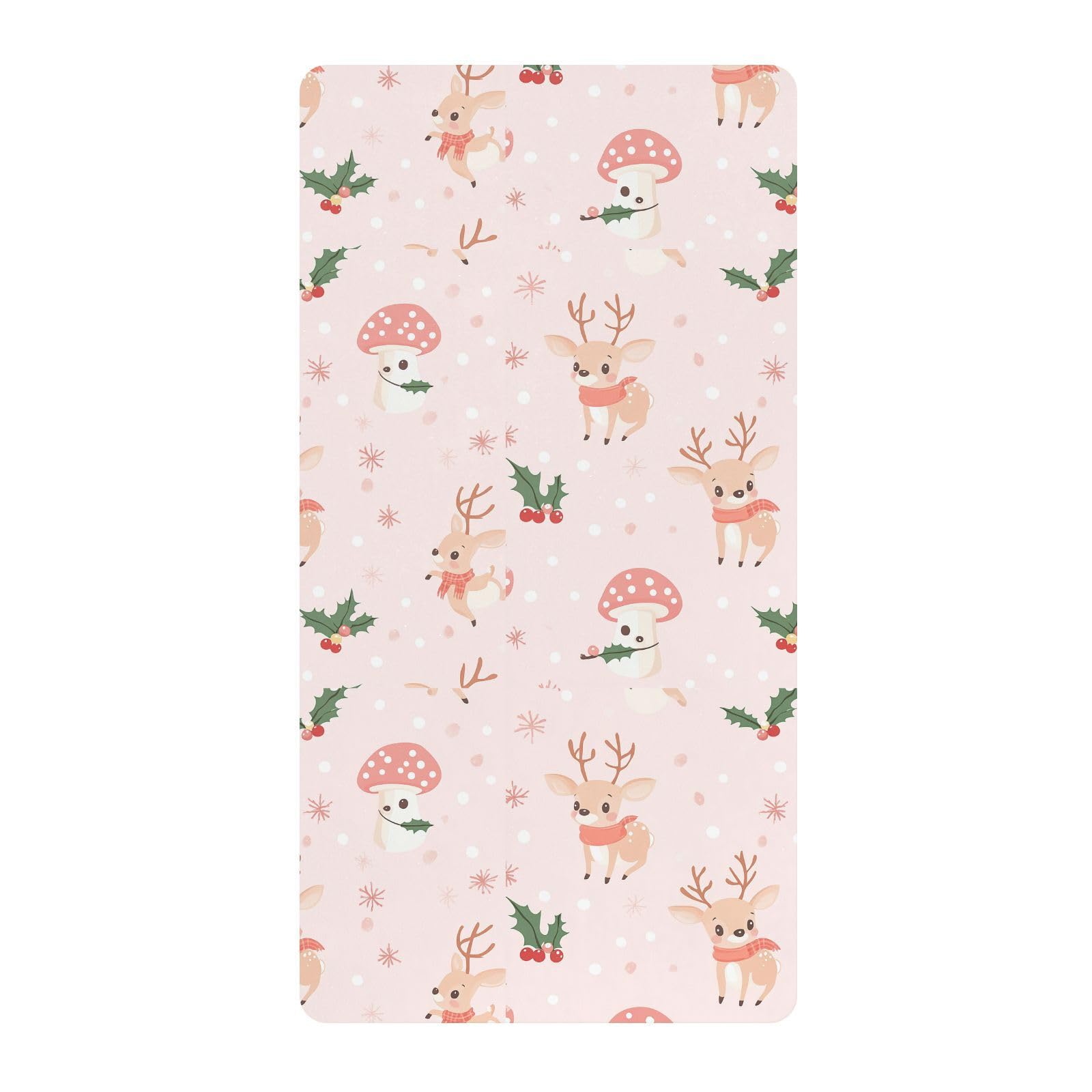 Parure de lit enfant en coton marron avec housse et taie motif cerf
