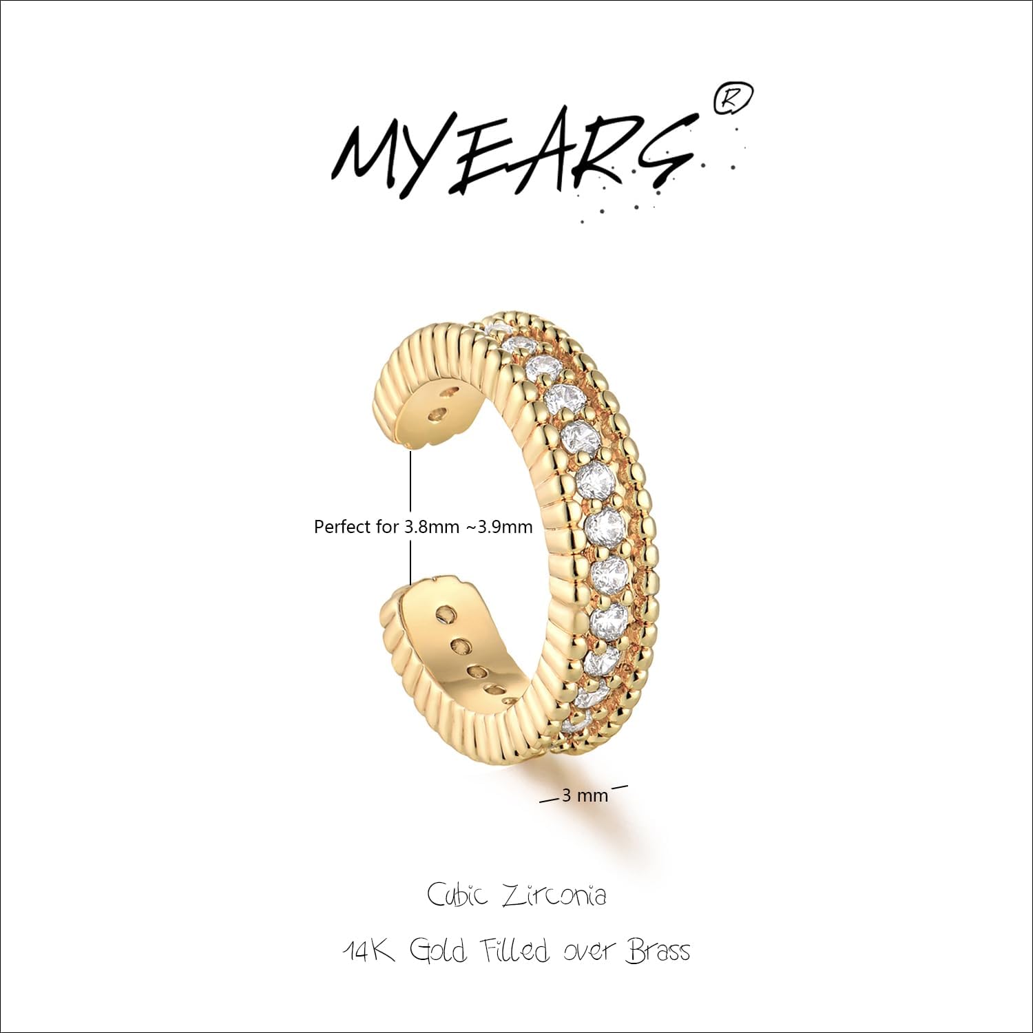 MYEARS Women Ear Cuff Earring Gold Non Pierced Ear Cartilage Clip on Wrap Hoop 14K Gold Filled Tiny Boho Beach Simple Minimalist Delicate Handmade Hypoallergenic Jewelry Gift-Sold as Single/Pair - Image 4