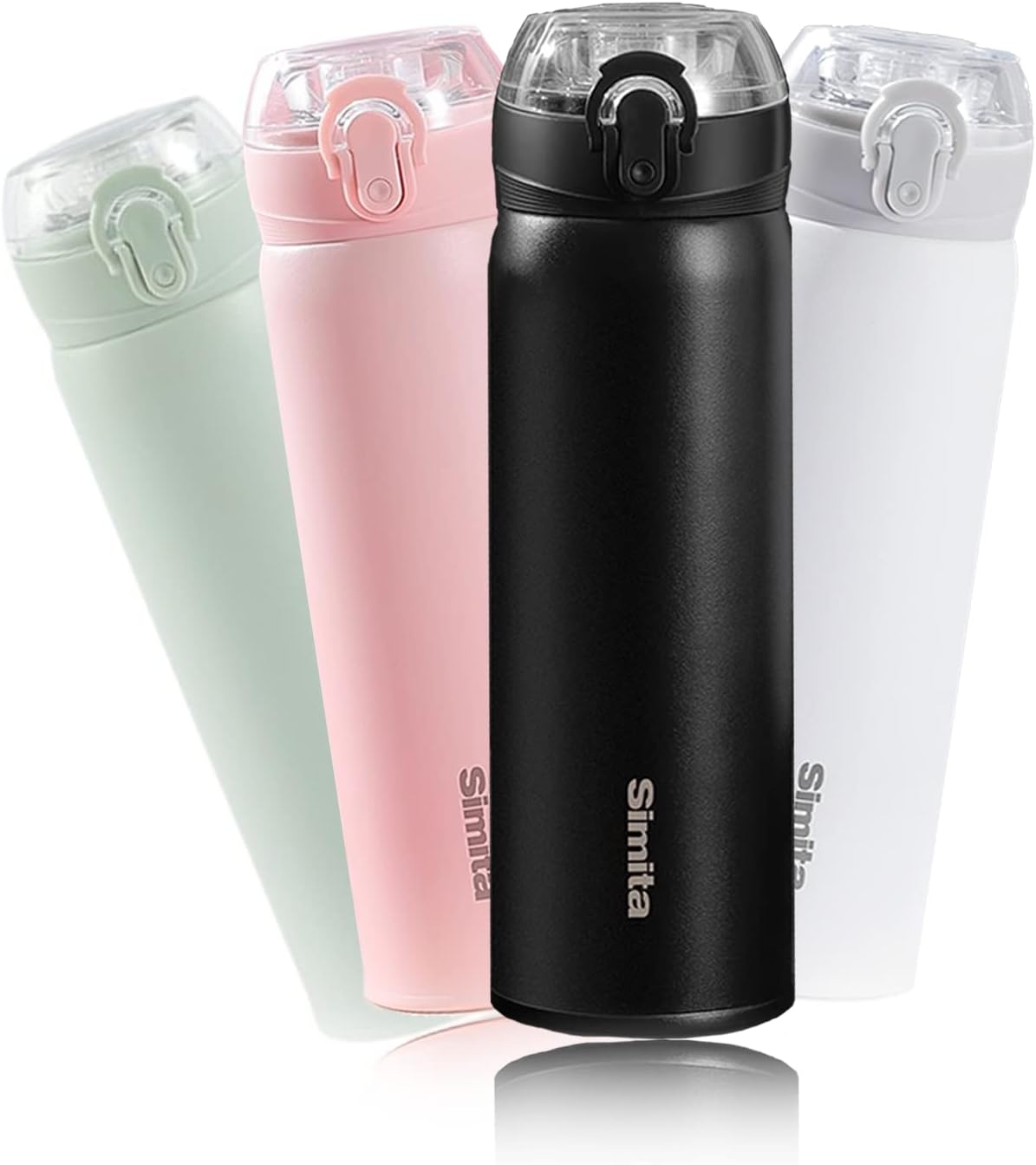 DEARART 17oz Black Insulated Water Bottle No Straw, Vacuum