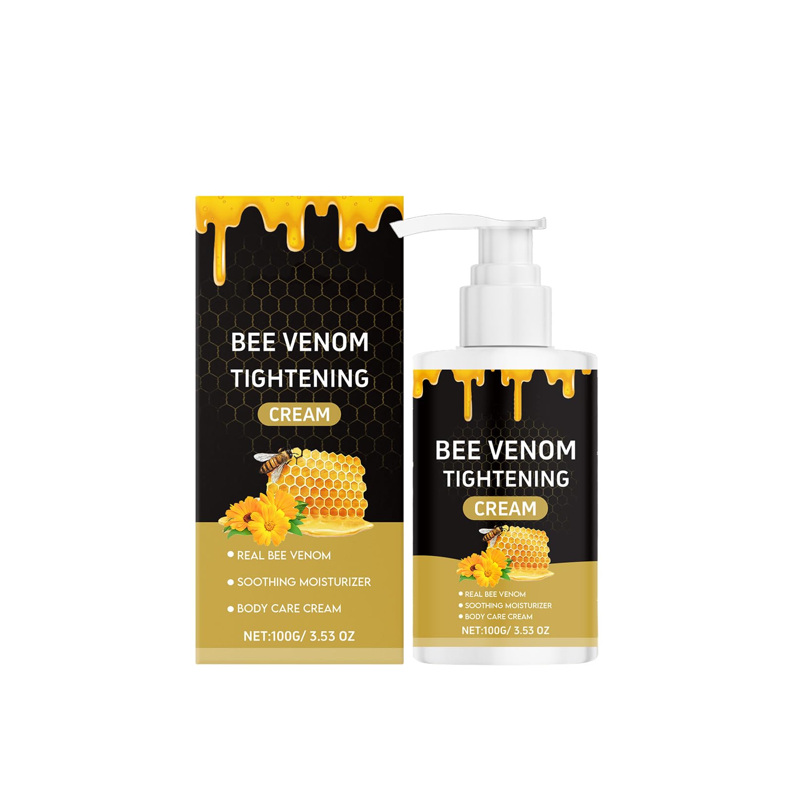 Bee Venom Moisturizing Lotion 100g Deep Hydration Firming Chamomile Soothes Lightweight Non-Greasy For Men Women