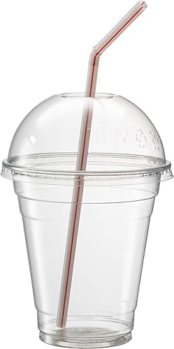Miniatura 8 de Vasos de PET transparentes con tapas de cúpula para café helado, batido, bebidas frías, tazas de bebida granizada, batido, helado, postre, fiesta,