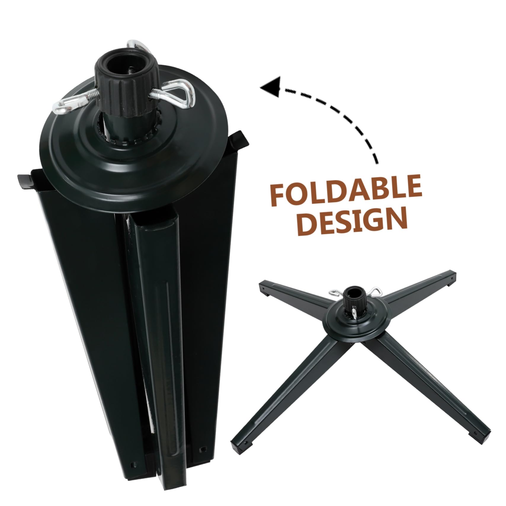 Soporte de Árbol de Navidad de Hierro Resistente con Base Estable para Decoración Navideña para Fiestas y de Almacenar