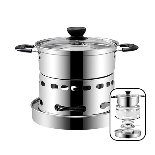 Fornello a spirito, in acciaio inox, portatile, da campeggio, per