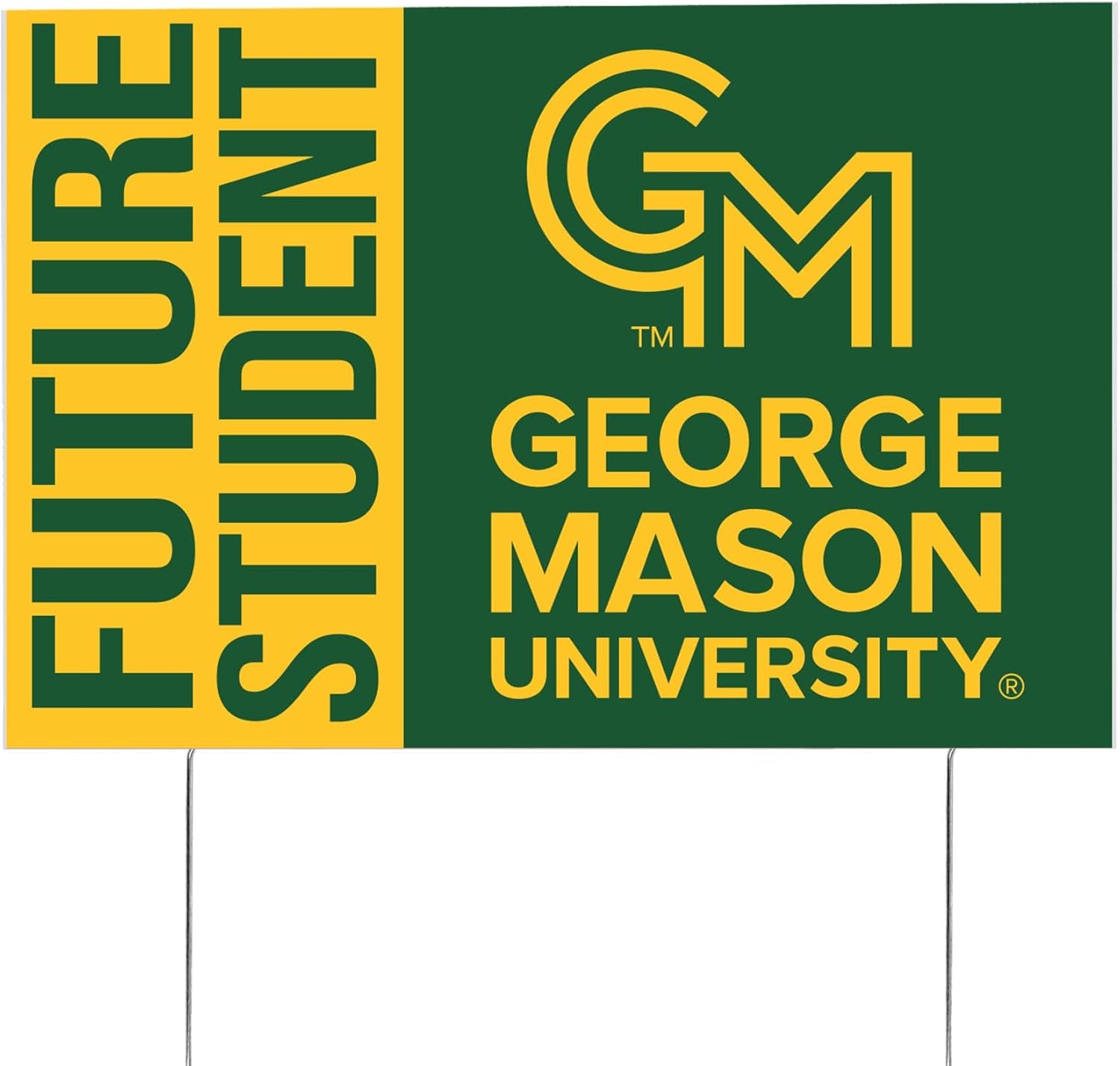 Desert Cactus George Mason University Patriots 12x18" Graduate Graduation Celebration Yard Sign Graduates Outdoor Lawn Display with Stakes (Grad Sign 4)