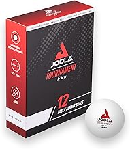JOOLA Tischtennisbälle Tournament Selektierte 40+mm Durchmesser, 3-Stern Premium Tischtennis Bälle Indoor und Outdoor Kompatibel, Weiß