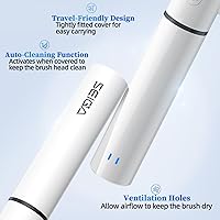 Vista 3 de SEIGA Cepillo de dientes eléctrico sónico para adultos, 5 modos de limpieza y 3 intensidades, cepillo de dientes inteligente recargable con 2