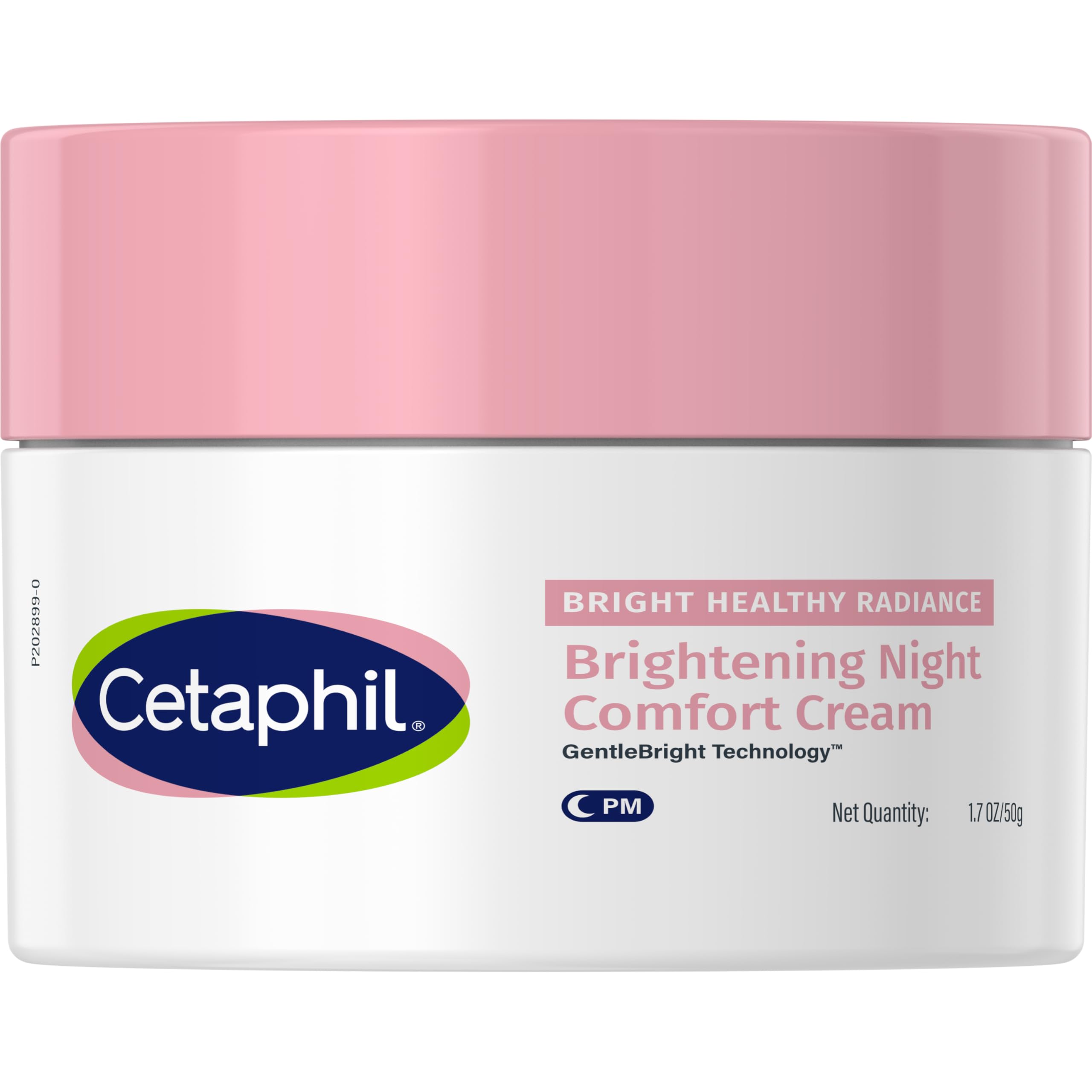 Cetaphil Brightening Night Comfort Cream - 50 g| For Dark Spots, Uneven Skin Tone| Hyaluronic Acid & Niacinamide| Fragrance Free| Dermatologist Recommended