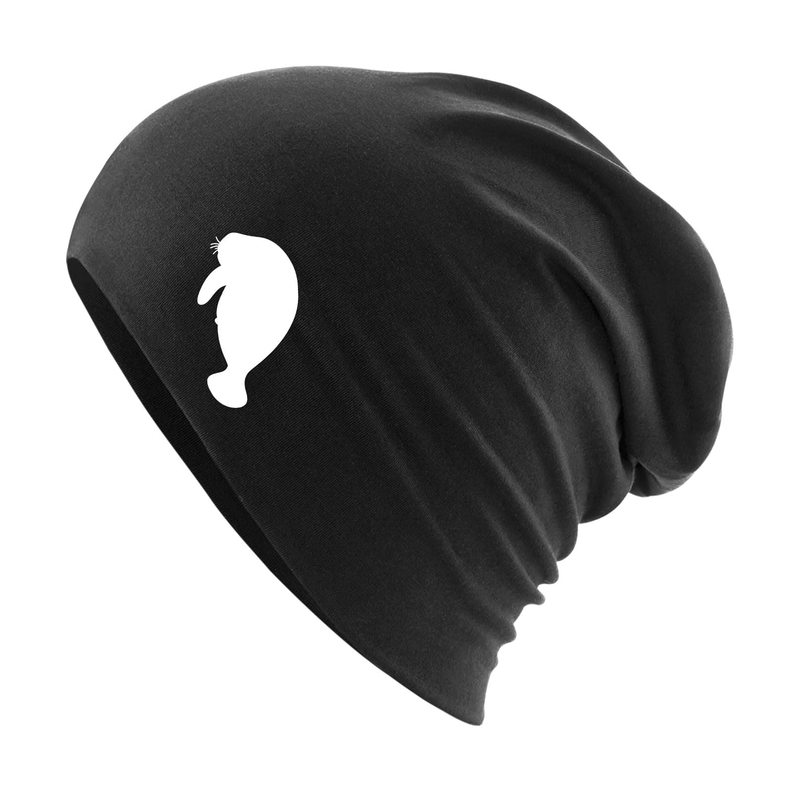 Huuraa Unisex Black Beanie Manatee Gift Winter Hat Manatee Present