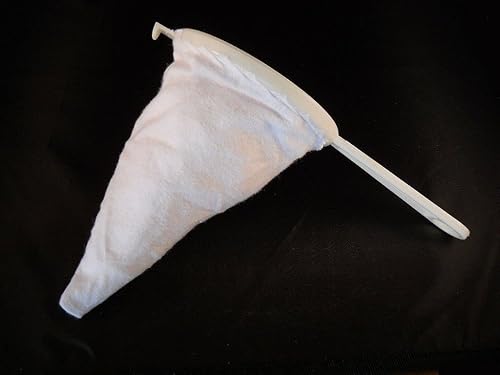 Miniatura 3 de Paquete de 2 coladores de café/té Colador español muy duradero, franela reutilizable de 3.5 pulgadas con mango de plástico