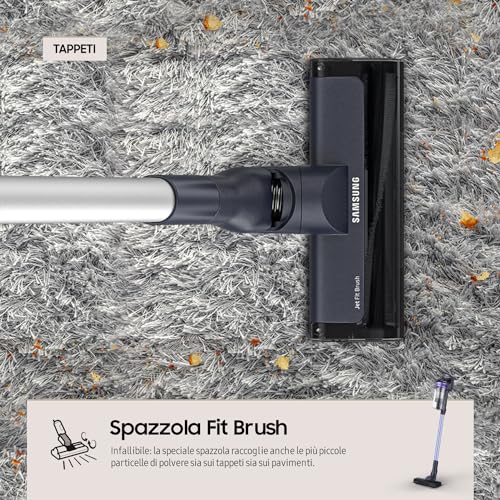 Samsung Kabelloser Staubsauger Jet 60 Turbo VS15A6031R4/ET, beutellos, Leistung 150 W, bis zu 40 Minuten Laufzeit, Violett
