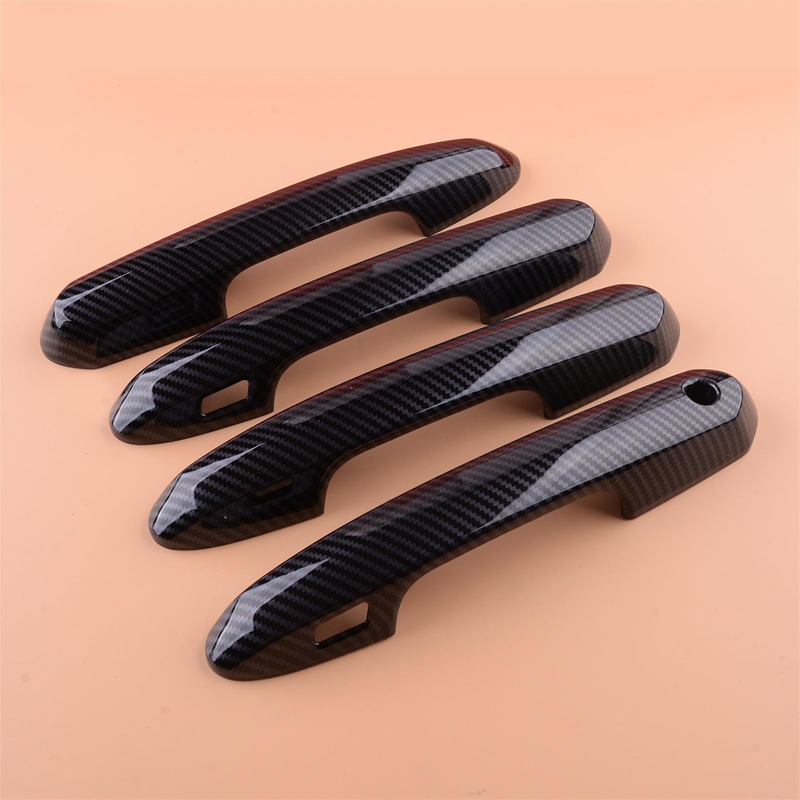 Lzbzhb One Color Car Exterior Outsidedoor Handle For Toyota For Highlanr 2020 2021 2022 Carbon Fiber Style Car Exterior Door Handle Cover Trim Cap Frame Plastic Coration