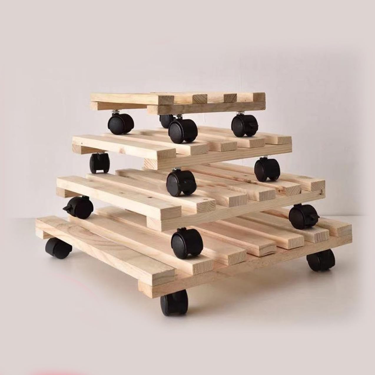 Amazon.co.jp: [GZGZ] 花台キャスター付角型 キャスター付で移動も