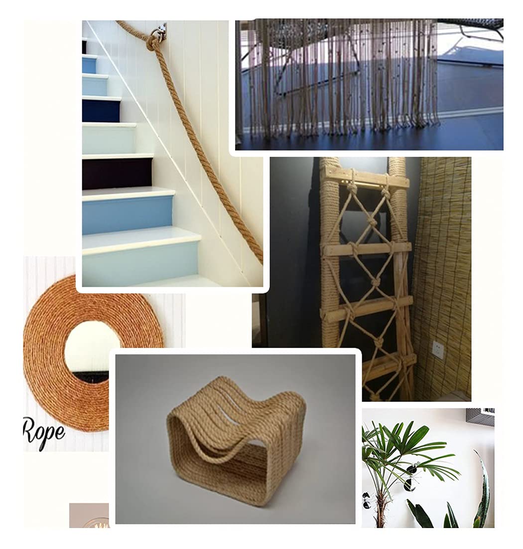Nautica Nautica Spago Corda di iuta Spago di iuta naturale 28mm Decorazione Fascio Giardinaggio Casa Industriale Tiragraffi per barche Ancoraggio per barche Dock Arrampicata Robusto spago di iuta