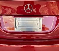 Vista 1 de Soporte para placa de matrícula de parachoques trasero para Mercedes-Benz - Kit de soporte de placa para Mercedes-Benz 2005-2025 - Acero inoxidable