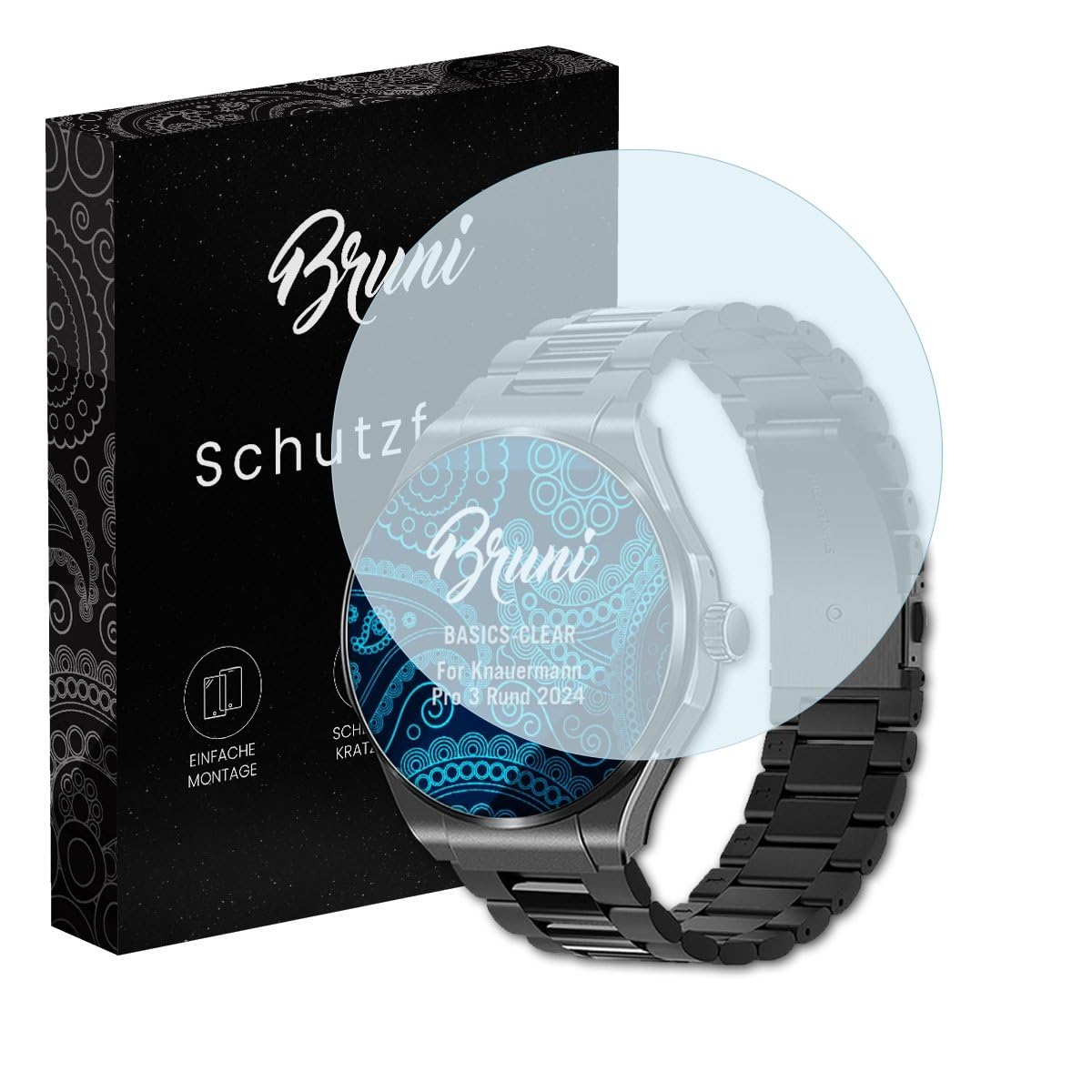 Bruni Screen Protector compatible with Knauermann Pro 3 Rund 2024 Protector Film, crystal clear Protective Film (2X)