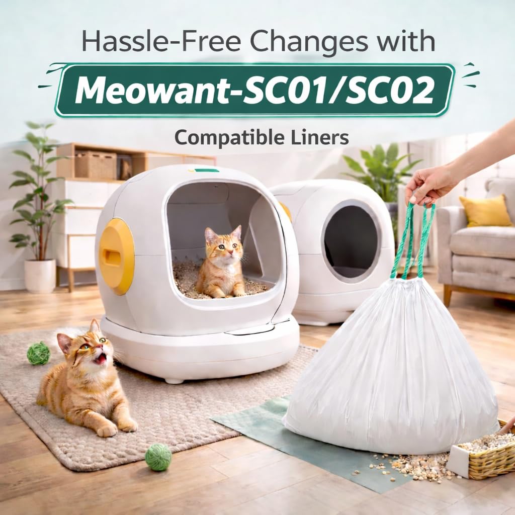 Cat Litter Liners Compatible with Meowant Litter Box MW-SC01/MW-SC02 – 120 Count, Extra Thick, Heavy Duty - image 6